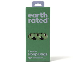 Earth Rated Rouleaux Sacs Poubelle pour Chien Lavande 21 Rouleaux x 15 Unités
