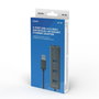Hub USB 4 Ports Savio AK-58 Ethernet (RJ-45) Gris