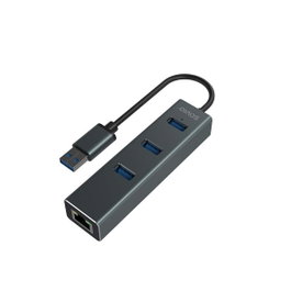 Savio Hub USB 4 Ports AK-58 Ethernet (RJ-45) Gris