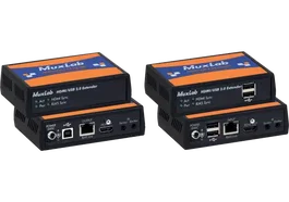 MUXLAB Kit Extenseur HDMI USB 2.0 avec IR – Transmetteur-Récepteur 4K jusqu'à 100 m – Cat5e/6
