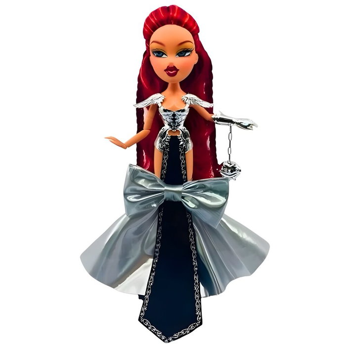 MGA Poupée Gaia Bratzaversary 2026 - 25ème Anniversaire - Figurine de mode chrome et cheveux rouges - Collection - CE