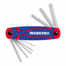 Workpro Jeu de 8 Clés Allen Pliables Métriques