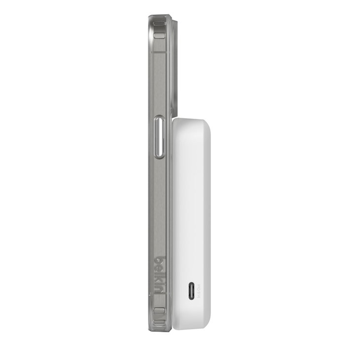 Belkin BoostCharge Pro BPD007BTWH - Batterie externe magnétique 8000 mAh Qi2 15W - Blanc Belkin BoostCharge Pro BPD007BTWH - Batterie externe magnétique 8000 mAh Qi2 15W - Blanc