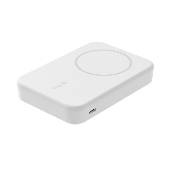 Belkin BoostCharge Pro BPD007BTWH - Batterie externe magnétique 8000 mAh Qi2 15W - Blanc Belkin BoostCharge Pro BPD007BTWH - Batterie externe magnétique 8000 mAh Qi2 15W - Blanc