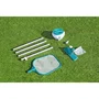 Bestway - Kit de nettoyage Aquaclear pour piscine - Épuisette, flotteur chimique, aspirateur, bandelettes de test, patch de réparation - Jusqu'à 3.96 m
