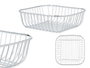 Kinvara Corbeille à Fruits Métal Carré Chromé Argent 30x9x30 cm (Set de 6)