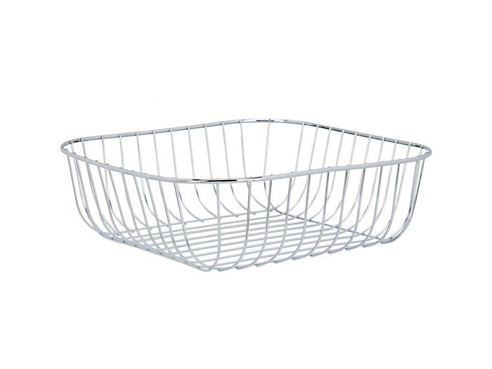 Kinvara Corbeille à Fruits Métal Carré Chromé Argent 30x9x30 cm (Set de 6) Kinvara Corbeille à Fruits Métal Carré Chromé Argent 30x9x30 cm (Set de 6)