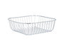 Kinvara Corbeille à Fruits Métal Carré Chromé Argent 30x9x30 cm (Set de 6)