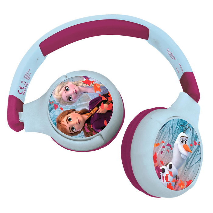 Lexibook Casque sans fil Disney Frozen HPBT010FZ Bluetooth 5.0 avec micro, 2 en 1 filaire/sans fil, +3 ans