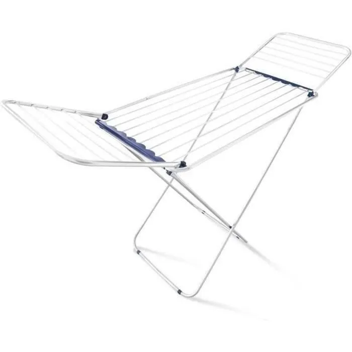 Leifheit Séchoir à Ligne 81151 Siena 180 Classic - Séchoir Tancarville Ultra-Léger en Aluminium, 18 m d'Etendage, 2 kg, Hauteur 112 cm, Gris - Intérieur et Extérieur