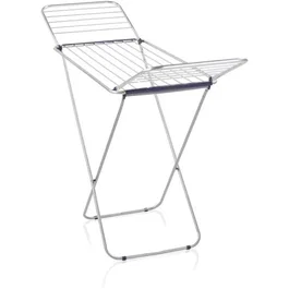 Leifheit Séchoir à Ligne 81151 Siena 180 Classic - Séchoir Tancarville Ultra-Léger en Aluminium, 18 m d'Etendage, 2 kg, Hauteur 112 cm, Gris - Intérieur et Extérieur