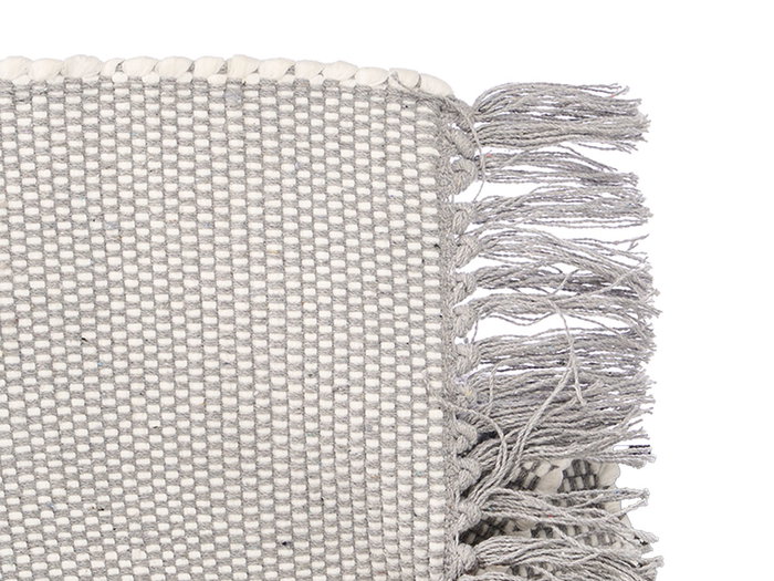 Giftdecor Tapis Artisanal Gris Clair 80 x 140 cm, 65% Polyester 35% Coton (Set de 6)