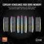 Corsair Vengeance RGB DDR5 RAM 32GB (2x16GB) 6000MHz CL36 Compatible AMD Expo iCUE Gris CMH32GX5M2E6000Z36