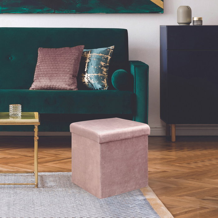 Home Deco Factory Pouf Pliable Giulia Rose Palo