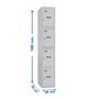 casier Simon Rack Métal Gris clair 4 compartiments (180 x 30 x 50 cm)