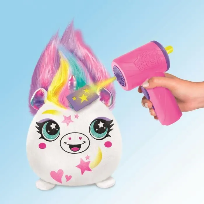 Canal Toys Airbrush Plush AIR-040 - Peluche Squishy Hair'iffic à coiffer et décorer avec spray électronique, feutres et pochoirs - Jeu créatif réutilisable Canal Toys Airbrush Plush AIR-040 - Peluche Squishy Hair'iffic à coiffer et décorer avec spray électronique, feutres et pochoirs - Jeu créatif réutilisable