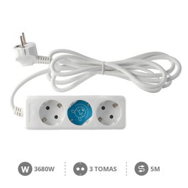 GSC Evolution Base multiple Serie Estándar 3T 3x1.5mm 5M Blanco