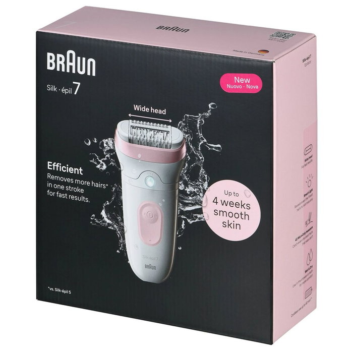 Braun Silk-épil 7 SE 7-000 Épilateur électrique sans fil - Blanc / Rose