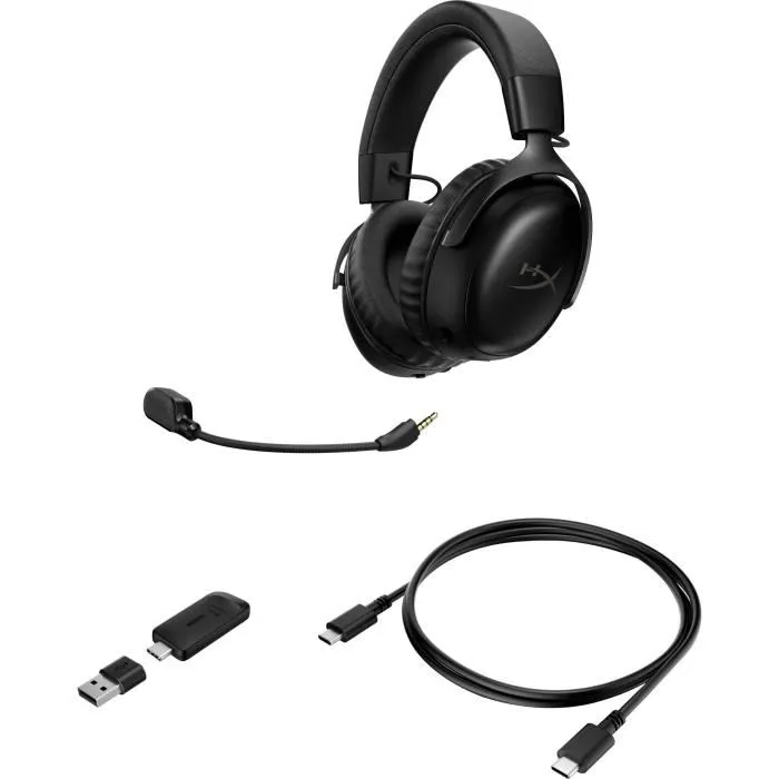 HyperX Casque Gamer Sans Fil Cloud III S Wireless pour PC et Console - Noir