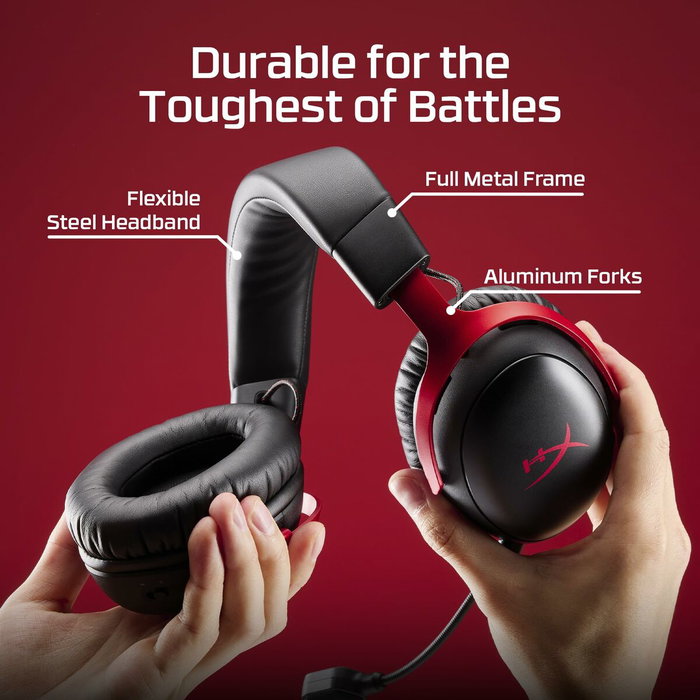 HyperX Cloud III S Wireless - Casque Gamer Sans Fil Noir et Rouge - PC et Console HyperX Cloud III S Wireless - Casque Gamer Sans Fil Noir et Rouge - PC et Console
