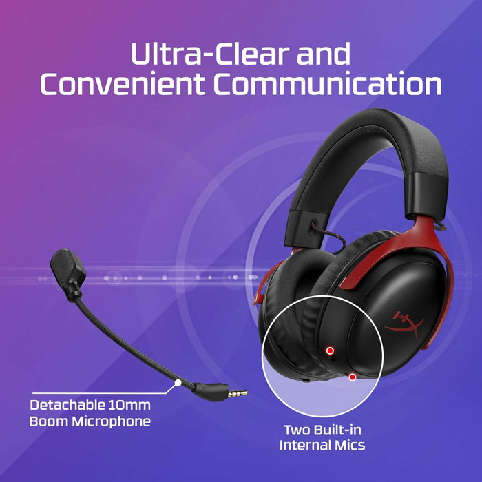 HyperX Cloud III S Wireless - Casque Gamer Sans Fil Noir et Rouge - PC et Console HyperX Cloud III S Wireless - Casque Gamer Sans Fil Noir et Rouge - PC et Console