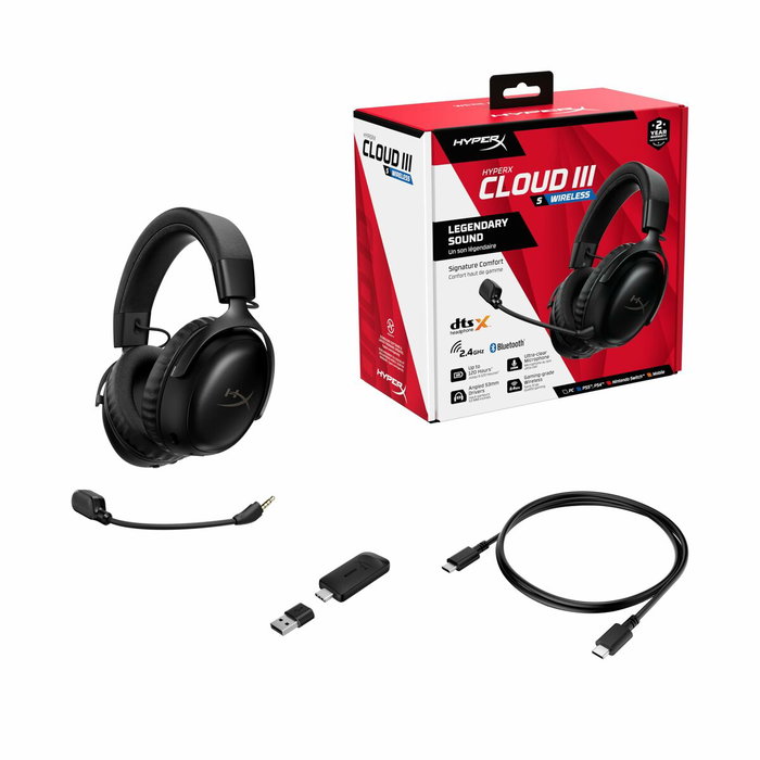 HyperX Cloud III S Wireless - Casque Gamer Sans Fil Noir et Rouge - PC et Console HyperX Cloud III S Wireless - Casque Gamer Sans Fil Noir et Rouge - PC et Console