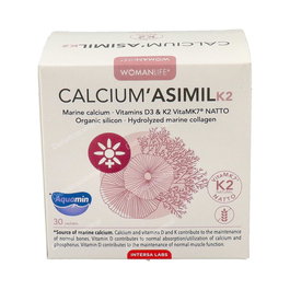 INTERSA Calcium Asimil K2 30 sachets - Complément alimentaire calcium, vitamine K2 et D3