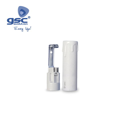 GSC Evolution Porte-lampe vela lagrima E14 85mm Blanc GSC Evolution Porte-lampe vela lagrima E14 85mm Blanc