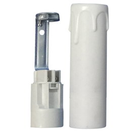 GSC Evolution Porte-lampe vela lagrima E14 85mm Blanc