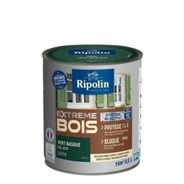 Ripolin Peinture Bois Satin Haute Protection Vert basque 500 ml