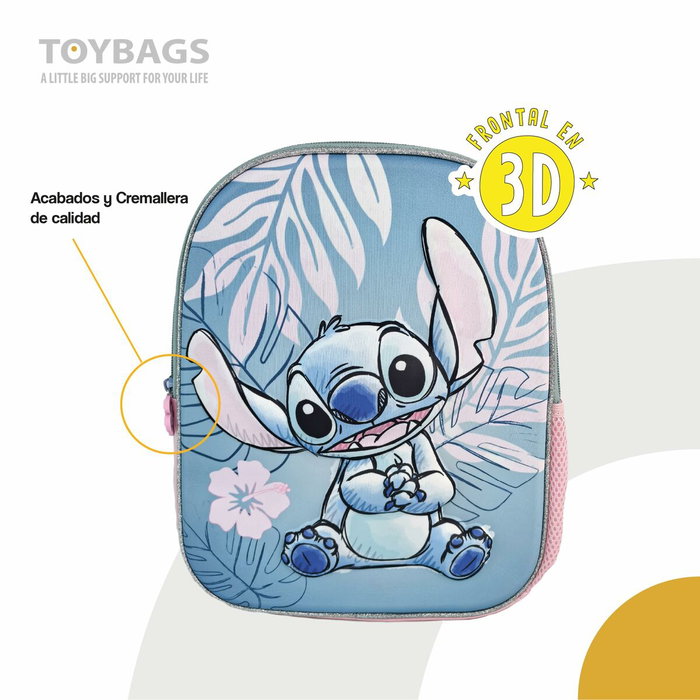Toybags Sac à dos préscolaire 3D Stitch Rose