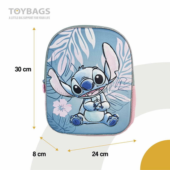 Toybags Sac à dos préscolaire 3D Stitch Rose