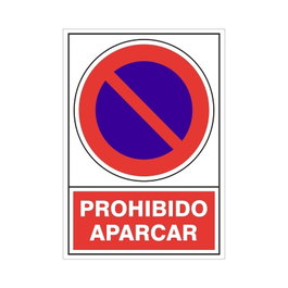 DUVER Panneau de signalisation PROHIB.APARCAR en aluminium 295x210 mm