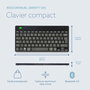 R-Go Tools Clavier ergonomique R-Go Compact Break - Clavier compact Bluetooth avec logiciel de pause, Layout QWERTY (Espagnol), Noir