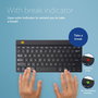 R-Go Tools Clavier ergonomique R-Go Compact Break - Clavier compact Bluetooth avec logiciel de pause, Layout QWERTY (Espagnol), Noir
