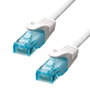 ProXtend Câble Ethernet CAT6A U/UTP 7 m Blanc LSZH en Cuivre Pur 24 AWG avec Connecteur 50"U Doré et PoE+