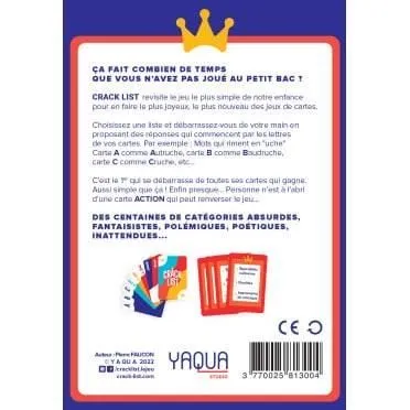 Yaqua Studio Lista de crack Jeu de société AUC3770025813004