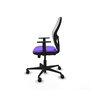 Chaise Jorquera Synchrone/Traslack tissu Violet Maille Blanc Base en nylon noir Accoudoir 1D Sans appui-tête Roulettes 65mm nylon