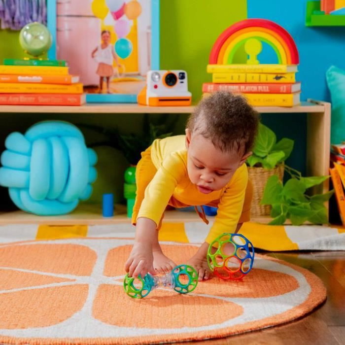 Bright Starts Coffret cadeau de naissance O'Ball avec hochet et balle classique multicolore Bright Starts Coffret cadeau de naissance O'Ball avec hochet et balle classique multicolore
