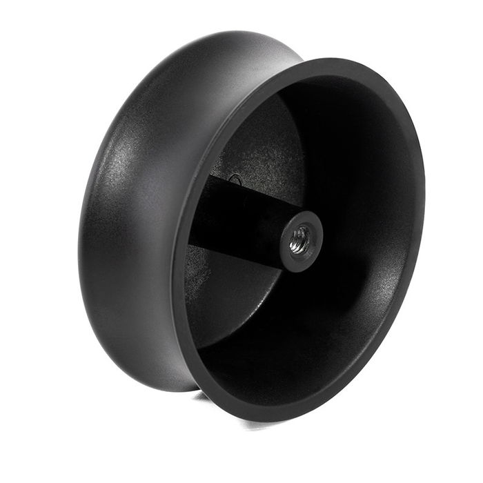 Giusti Pomo Zamak Prescott Finition Or Satiné & Noir Mat, Ø50mm, Installation 1 Trou