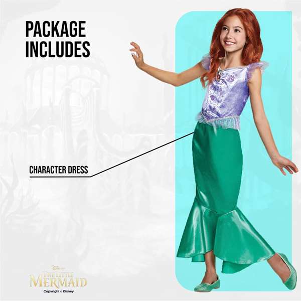 Disney Princesse Ariel Classic Costume pour Enfant Taille 3-4 Ans Violet Disney Princesse Ariel Classic Costume pour Enfant Taille 3-4 Ans Violet