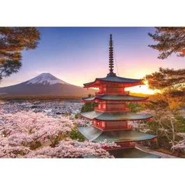 Ravensburger Puzzle 1000 pièces - Cerisiers en fleurs du Mont Fuji - Pour adultes et enfants dès 14 ans - 12000582