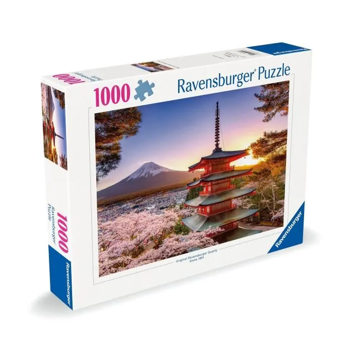 Ravensburger Puzzle 1000 pièces - Cerisiers en fleurs du Mont Fuji - Pour adultes et enfants dès 14 ans - 12000582