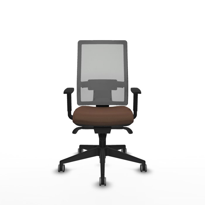 PIQUERAS Y CRESPO Chaise de bureau Horna, Marron foncé et gris, mécanisme synchrone