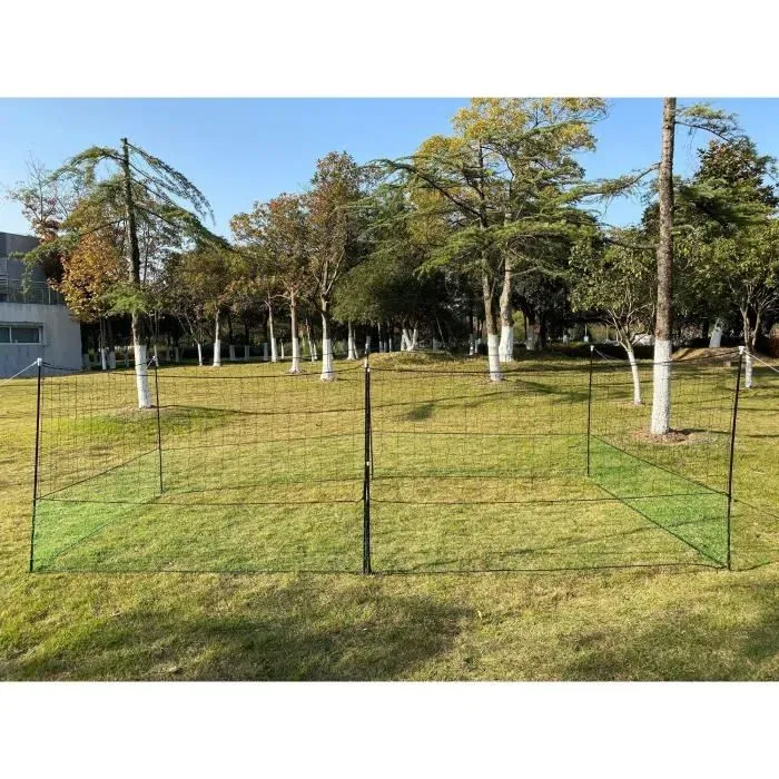 Zolux - Kit filet clôture pour poules 12m x 1,25m, 6 poteaux, porte d'accès, 6 piquets en H et 16 sardines - Enclos sécurisé 9 m²