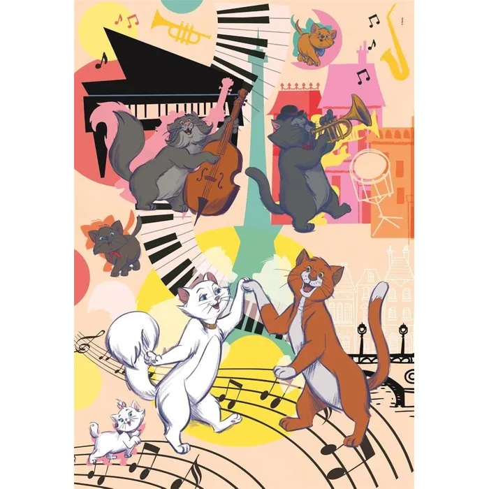 Clementoni Puzzle 104 pièces Super - Aristochats - Disney Classique