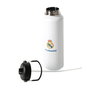 SAFTA Gourde isotherme Real Madrid 1200 ml, maintient chaud/froid, acier inoxidable 304, intérieur cuivre, sans BPA, avec paille