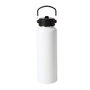 SAFTA Gourde isotherme Real Madrid 1200 ml, maintient chaud/froid, acier inoxidable 304, intérieur cuivre, sans BPA, avec paille