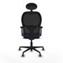 Piqueras y Crespo Chaise de Bureau avec Appui-tête 2D036G1 Bleu clair