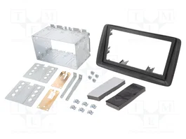 PER.PIC. Cadre de radio pour Fiat Panda 2003->, 2 ISO, noir
